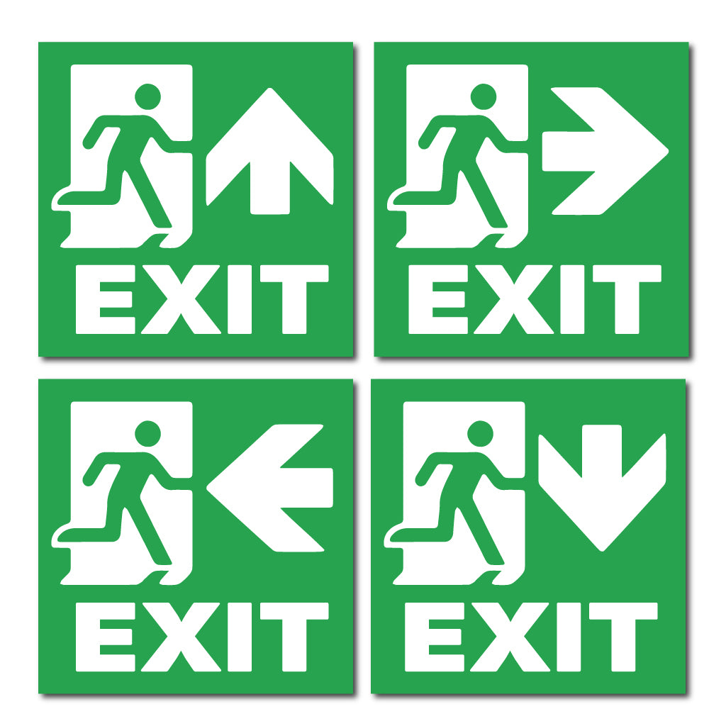 Стикери - Изход / Exit - комплект 4 бр.