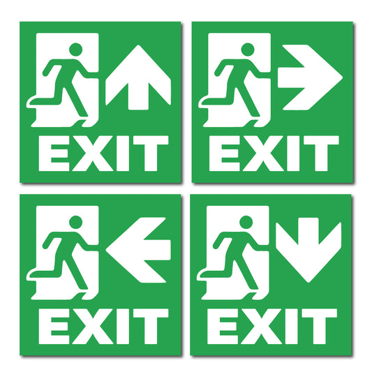 Стикери - Изход / Exit - комплект 4 бр.